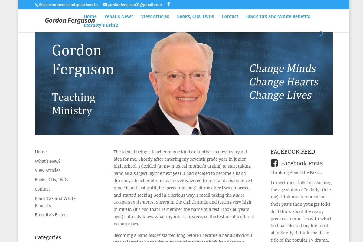 Gordon Ferguson website preview